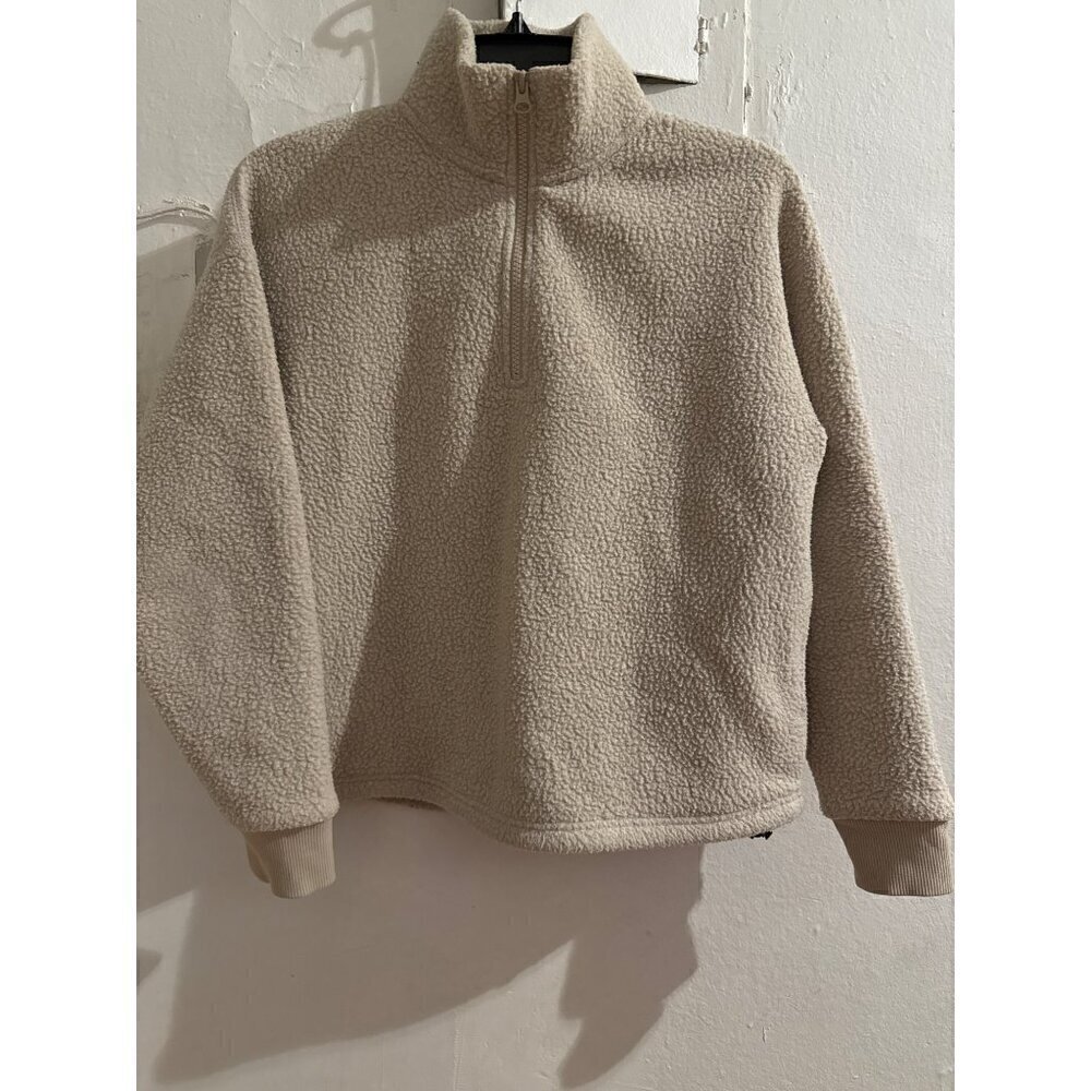 Everlane Renew Fleece Half-Zip Pullover Athletic - Oatmeal Size XS